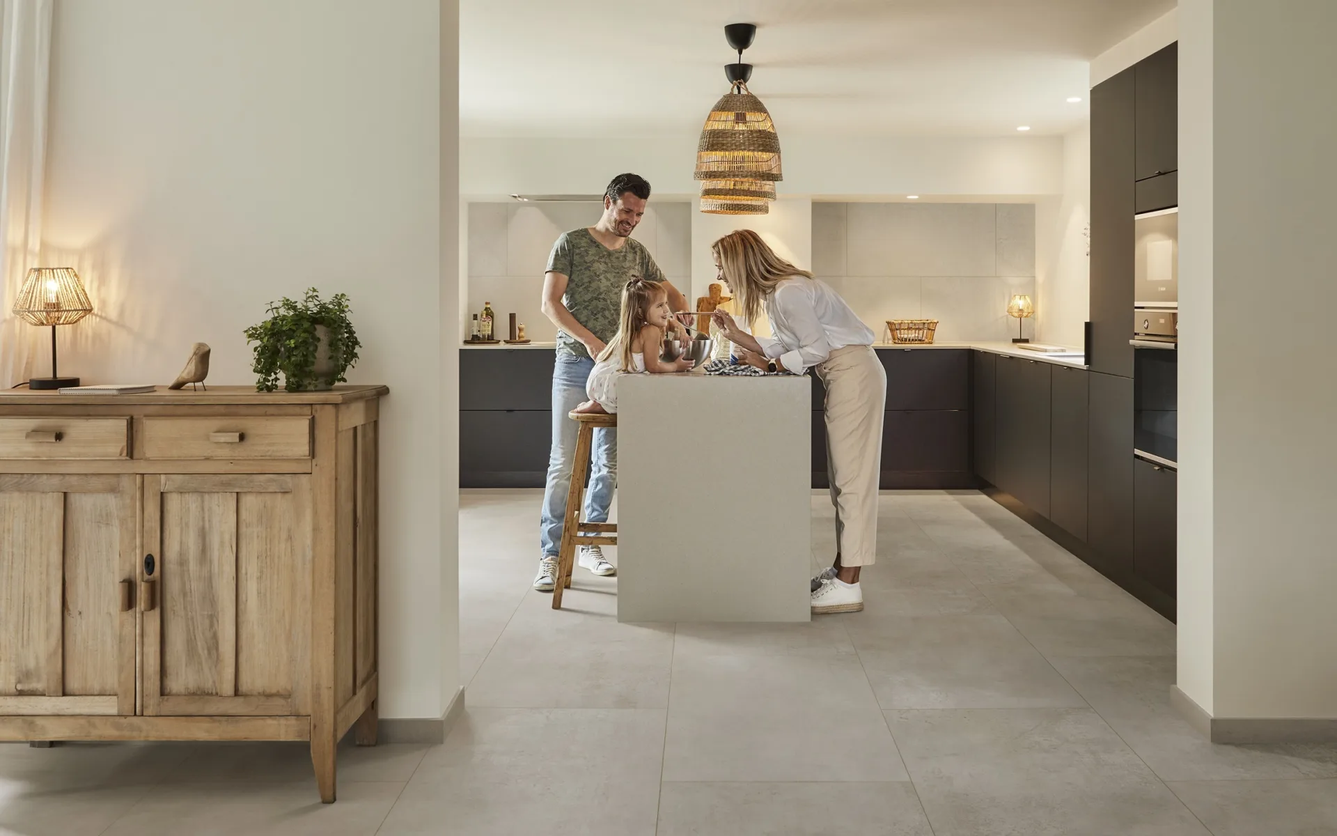 COREtec pvc naturals grote pvc tegels in de keuken