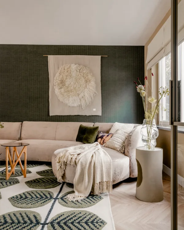 Botanisch groen in de woonkamer