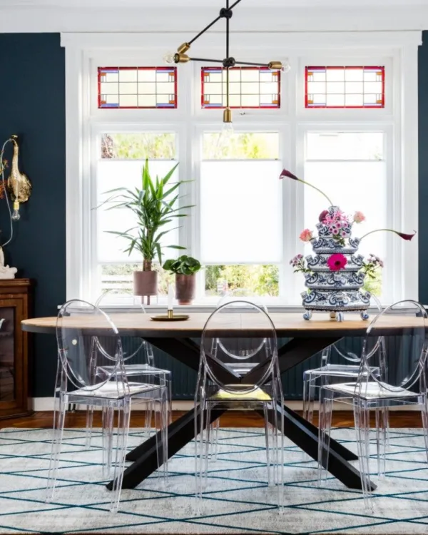 Retro chic woonstijl in de eetkamer