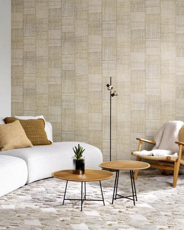 Arte behang in de woonkamer