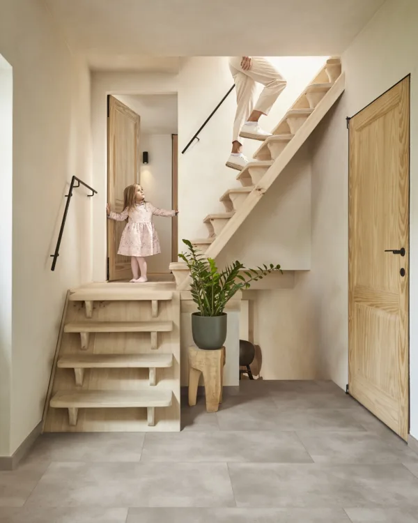 COREtec pvc naturals collectie - grijze keramieke tegels in pvc