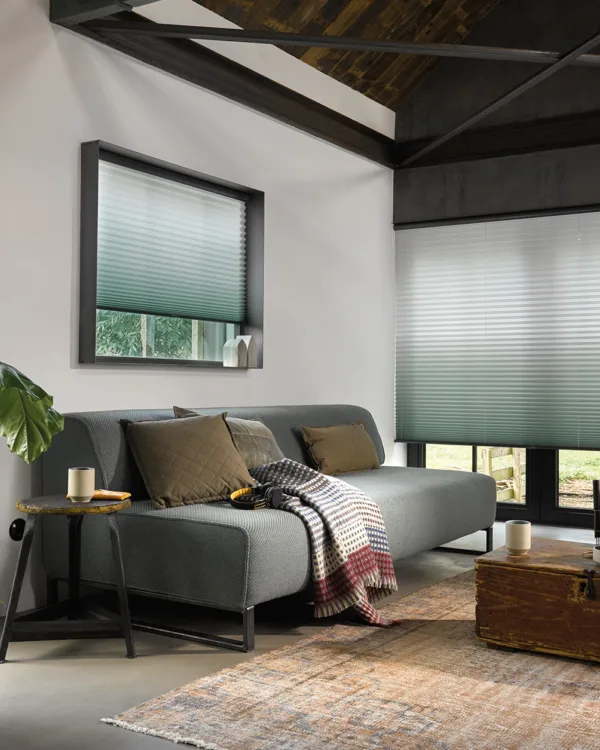 Plissés in de woonkamer