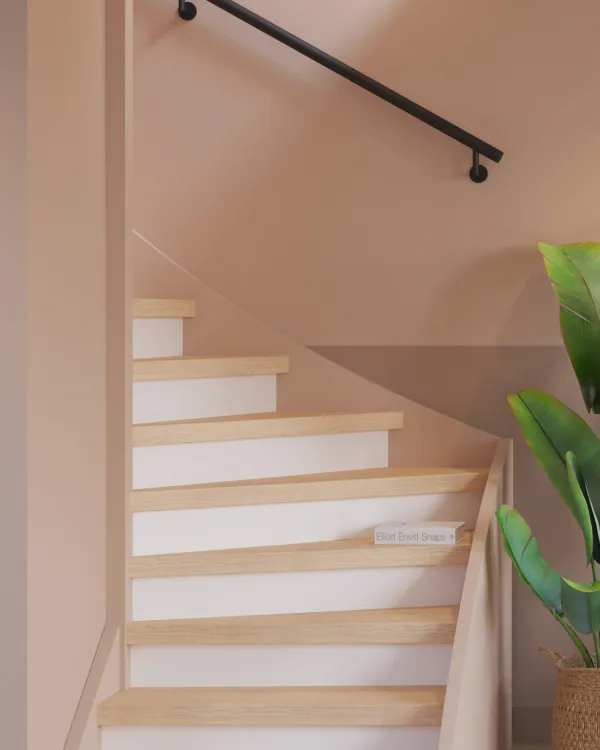 Trap in de kleur beige eiken wit