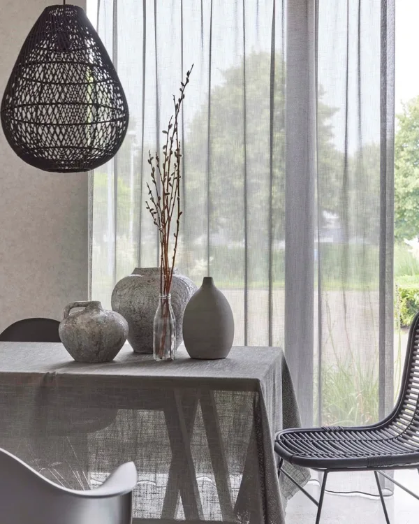 Gordijn vitrage Eijffinger Spirit grijs