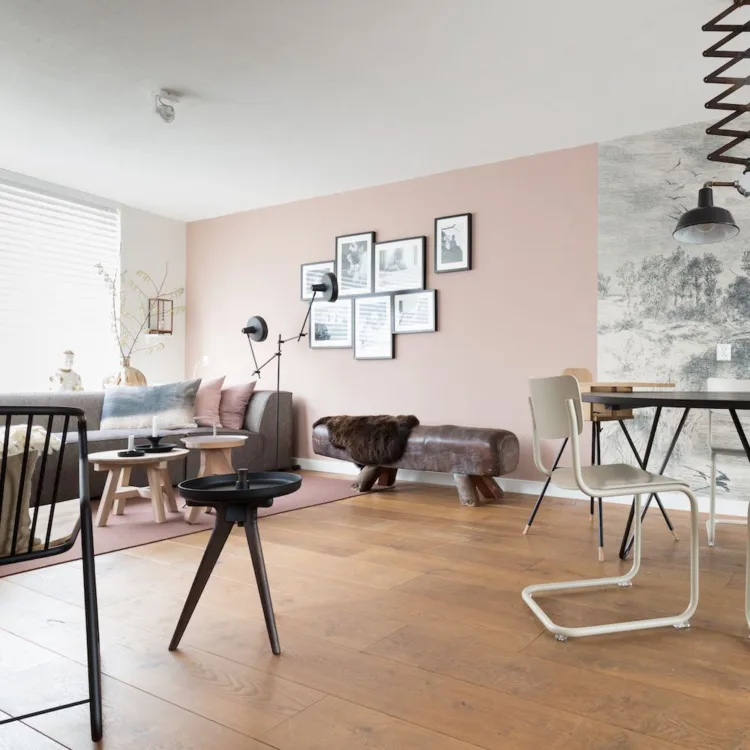 Moderne vintage wonen in de woonkamer