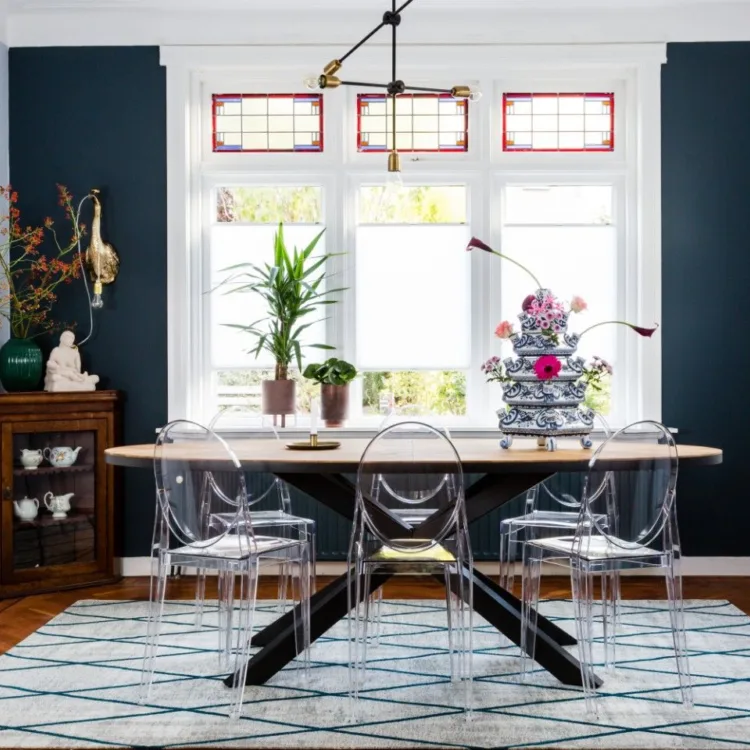 Retro chic woonstijl in de eetkamer