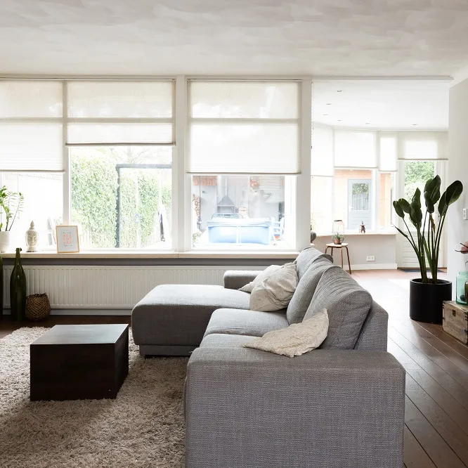 Dupligordijnen op maat in de woonkamer